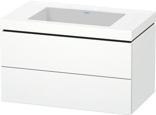 Duravit WT-Unterschrank c-bonded L-Cube 80x48cm, o HL, we. ma, 2 Schub., wandh