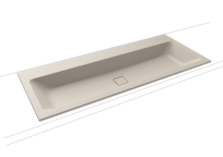 Kaldewei Einbau-Waschtisch CONO 3082 120x50, o. Hahnl., P-E, warm grey10