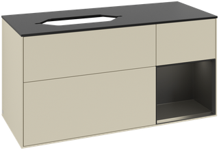 V&B Waschtisch-Unterschrank Finion 120x60 cm, Reg re bla m Lac, si Gr m Lac