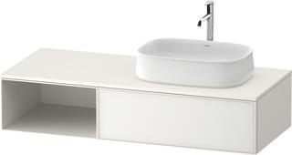 Duravit Waschtisch-Unterschrank Zencha 130x55cm, B re, Gl. we/we matt, Nussb re