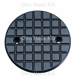 HAAS Schallschutzunterlage d 120x20mm, sw, Gum., m 3 Bef.-Bohrungen