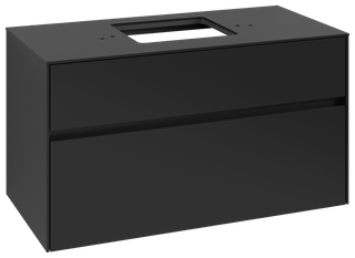V&B Waschtischunterschrank Collaro 100x54,8x50cm, WT mittig, volcano black