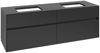 V&B Waschtischunterschrank Collaro 160x54,8x50cm, f 2 WT, bla. matt lacquer