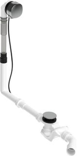 Duravit Ab- u. Überlaufgarn. Quadroval d= 5,2cm, mit Wanneneinlauf, chrom