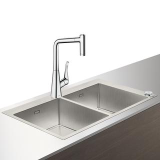 hansgrohe Spülencombi Select C71-F765-05 865x500mm, m sBox, 2 Beck., ED-Opt.