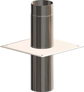 AT Aufsatzplatte DN80/125, 330x330mm Edelstahl V4A