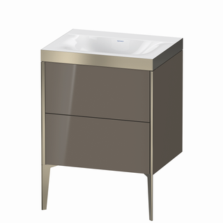 DU WTU XViu/Viu, 2 Ausz 610x600x480mm o.HL,champ.m/flan. grey hgl, Ra.B1 ES Ah