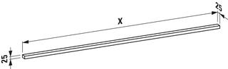 LF LED-Leuchte horiz. FRAME 25 auf Maß Sensor-Schalter glanzeloxiert