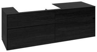 V&B Waschtischunterschrank Collaro 160x54,8x50cm, WT l, LED 12W, bla. Oa