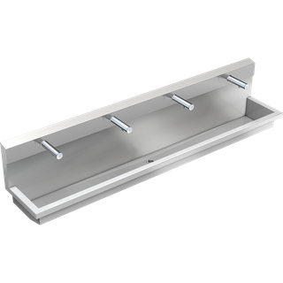 AR Waschplatzeinheit, PLANOX, Edst., 2400x530x450 mm, 4xWandventil elektron.