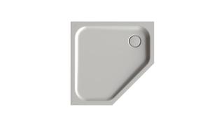 Duschwanne BetteCaro 7189 90x90x3,5cm, Antirutsch/Pro, silver