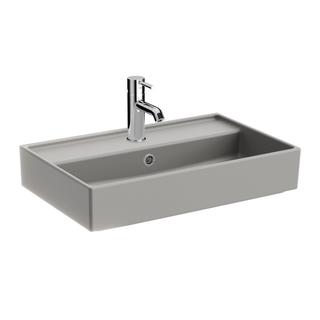 VitrA Bad Waschtisch Compact ArchiPlan 60 x 38 cm, Hahnlochbank mittig, Überlauf