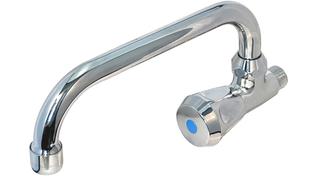 KAJA SPT-Wand-Ventil CLASSIC ABS-Griff, ch, U-Ausl. 200mm, Mark. blau