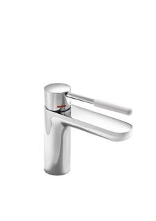 HEWI Waschtisch-Einhebelmischer AQ 800 K vc, rd, Ausl. 159mm, Griff signalweiß