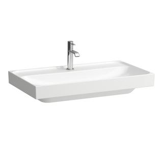 Laufen Aufsatzwaschtisch MEDA 80x46cm, o. Überlauf, 3 Hahnlöcher, weiß