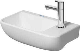 Duravit Waschtisch Me by Starck 40x22cm, HL r, o Ü, m HL, we. s-matt