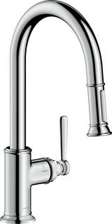 hansgrohe SPT-EHM 180 Axor Montreux mit Ausziehbrause, chrom
