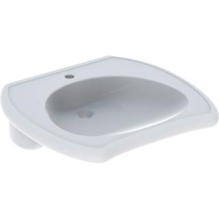 Geberit Waschtisch barrierefrei Vitalis 55x55cm, m Hahnloch, ohne Überlauf, weiß