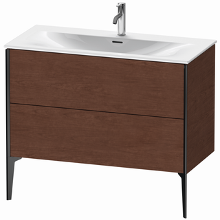 Duravit Waschtisch-Unterschrank XViu 101x48x59,1cm, US Nussb, 2 Ausz., sw m