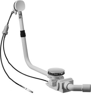 Duravit Ab- u. Überlaufgarn. Quadroval d= 9cm, mit Wanneneinlauf, chrom