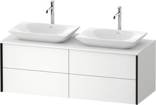 DU WTU wandhängend XViu 509x1400x550mm 4SK,Schwa.M./Weiß Matt/ES Ahorn r.