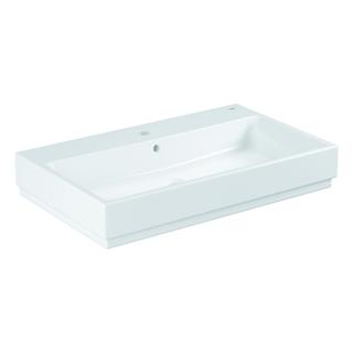 GROHE Waschtisch Cube Keramik 80x49cm, 1 HL, 2 w. vor, m ÜL, alp-we