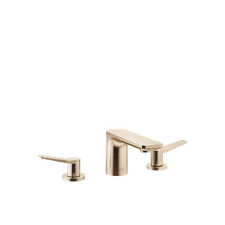 Dornbracht Dreiloch-Armatur LISSÉ f WT, m Abl.garn, Light Gold gebürstet