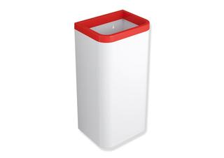 HEWI Papierabfallbehälter 477 341x655x261mm, Korp signalweiß, koralle