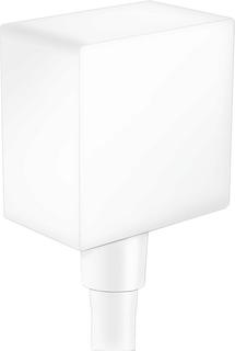hansgrohe Wandanschluss Fixfit Square eck., mit Rückflussverhinderer, mattweiß