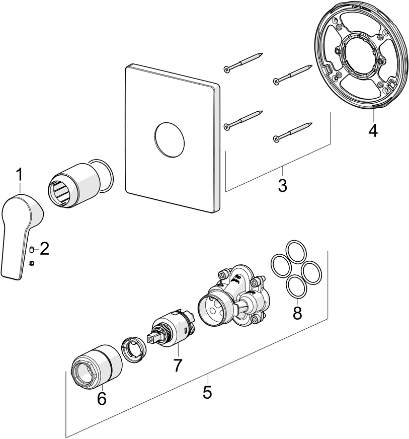 Artikelbild 4 des Artikels „HANSA Fertigmontageset HANSABLUEBOX TWIST UP-Brause-Einhebelmischer “