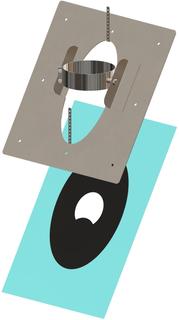 ATEC Vario-Dachflansch mit Dampfbremse 480x480mm, 30-60Gr, ES blank, DN 100/125