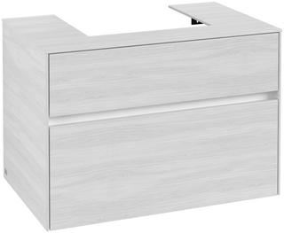 V&B Waschtischunterschrank Collaro 80x54,8x50cm, WT mittig, white wood