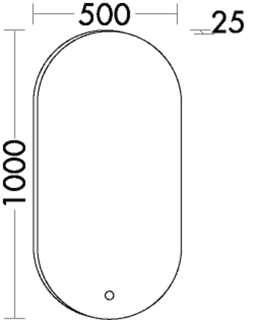 Burgbad Spiegel Lavo 2.0 50x100x2,5cm, m uml. LED, lack. ma