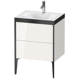Duravit WT-Unterschrank c-bonded XViu 60x48cm, 2 AZ, 1 HL, s m, Rah. P, we hgl