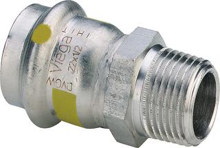 Viega Übergangsstck Sanpress Inox G 0211 15mmxR 3/4, St nichtr., Mehrk., SC-Con.
