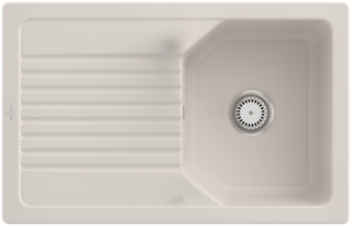V&B Spüle Linara 45 m Abl.garn, Hand., crema CeramicPlus