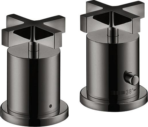 Artikelbild 1 des Artikels „hansgrohe Fertigmontageset Axor Citterio 2-L-W-Ran-Arm, m TH, KrG, pol. bla vc polished black chrome“