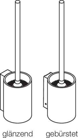 Artikelbild 2 des Artikels „HEWI WC-Bürstengarnitur System 900 Wandmontage, Nickel gebürstet PVD, nickel gebürstet“