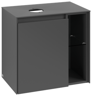V&B Waschtischunterschrank Collaro 60x54,8x38cm, Waschtisch links, graphite