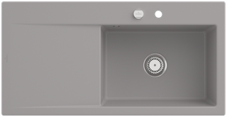 V&B Spüle Subway Style 60 re, m Abl.garn, Exzenter, fossil C-plus