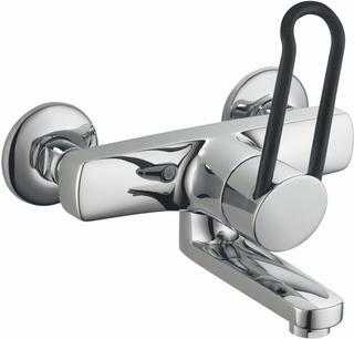 Waschtisch-Wand-Einhebelmischer VITA PRO verchromt, Schwenkauslauf, Hebel kurz