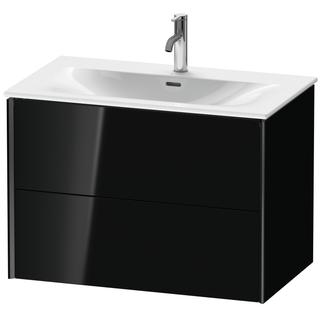 Duravit Waschtisch-Unterschrank XViu 81x48x55,7cm, sw hgl, 2 Schubk., sw matt