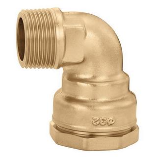 Caleffi Winkelverschraubung d 63mmx2" AG, MS, für PE-Kunststoffrohre