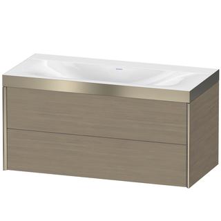 Duravit WT-Unterschrank c-bonded XViu 100x48cm, 2 La, o HL, C m, R P, Ei ter