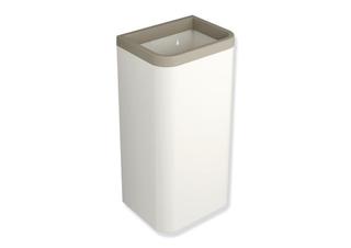 HEWI Papierabfallbehälter 477 341x655x261mm, Korpus reinweiß, sand