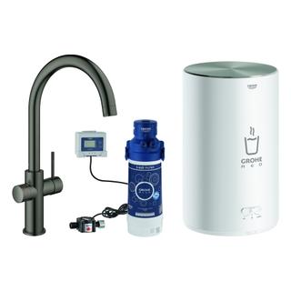GROHE Spültisch-Einhebelmischer Red Duo C-Ausl, m Boiler Gr M, hd graph. geb.