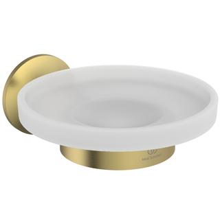 IS Seifenschale La Dolce Vita 13x16,5x6cm, sat. Glas, brushed gold