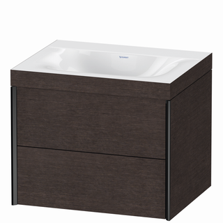 DU WTU XViu/Viu, 2 Schubk 503x600x480mm o. HL, schw. m/eiche dkl geb.Ra.72 ES Ah