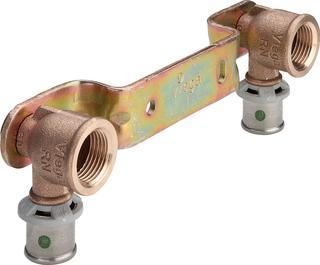 Viega Montageeinheit Sanfix-P 2124 Rotguss, 16xRp 1/2x150mm, SC-Contur