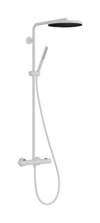 hansgrohe Brauseset Pulsify S Puro mit Thermostat, 11,2 l/min, mattweiß